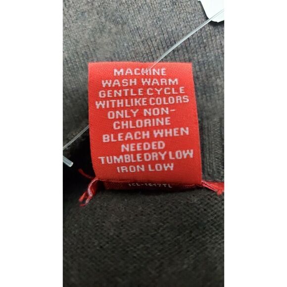 Izod Brown V neck Cotton Sweater Size 4XL Long Sleeve 100% Cotton - Picture 9 of 9